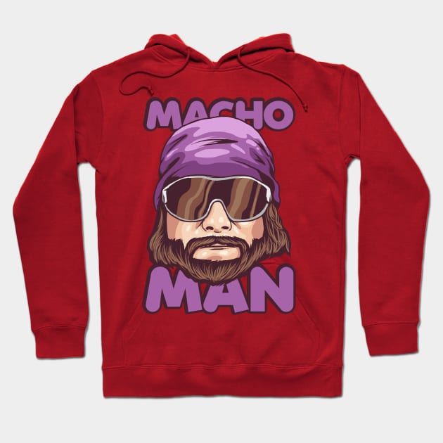 purple macho face Hoodie by sisha6666